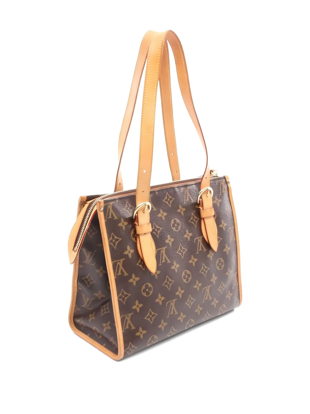 Pre-owned Louis Vuitton 20006 Popincourt Monogram Buckle Shoulder Bag In Brown