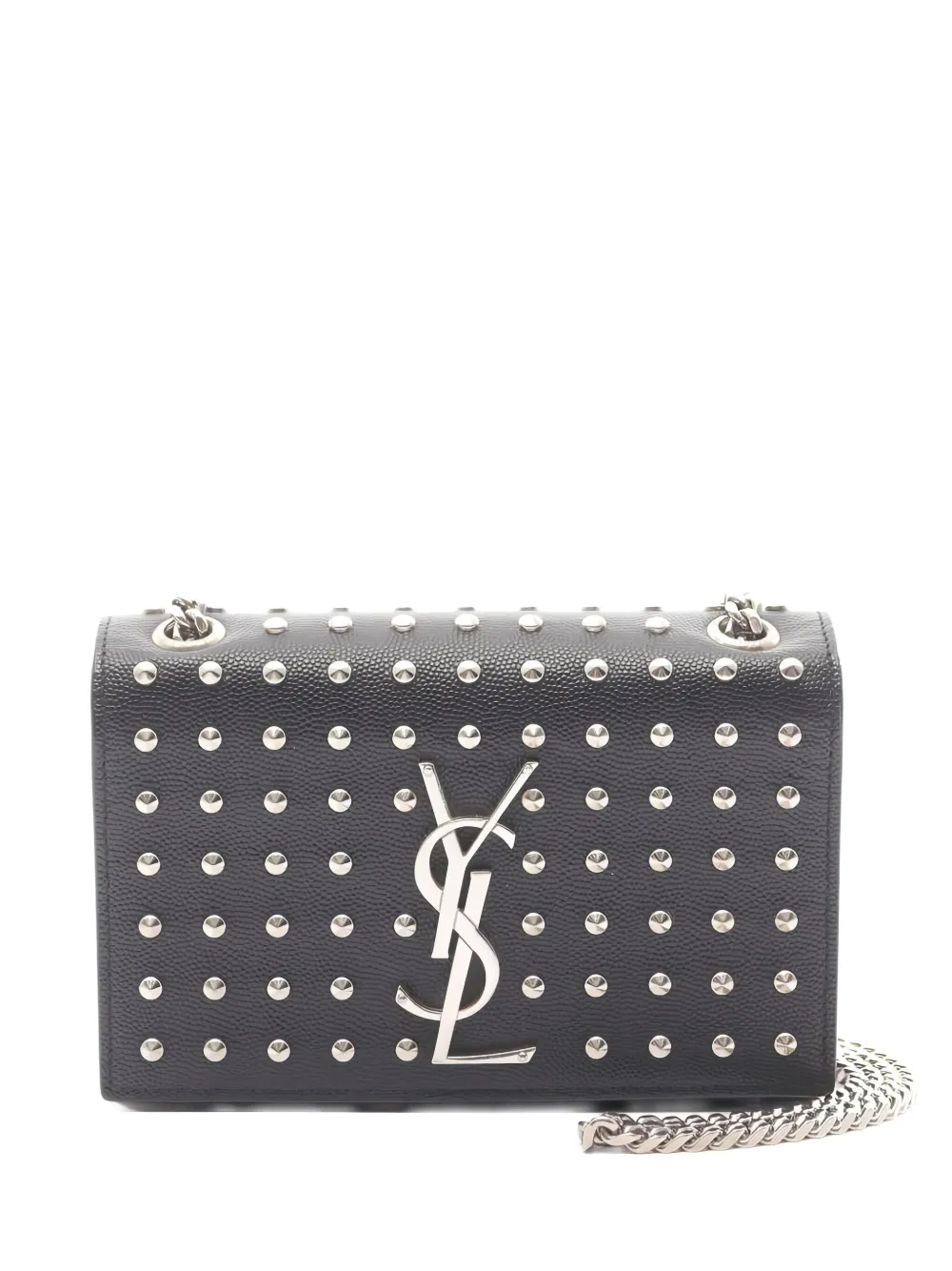 Pre-owned Saint Laurent 2010s Kate Stud-embellishment Leather Shoulder Bag In Black