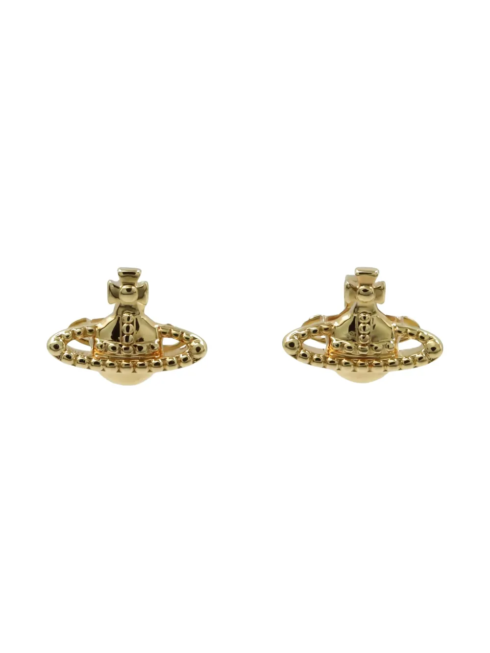 Pre-owned Vivienne Westwood 2020s Orb-shape Earrings In Gold