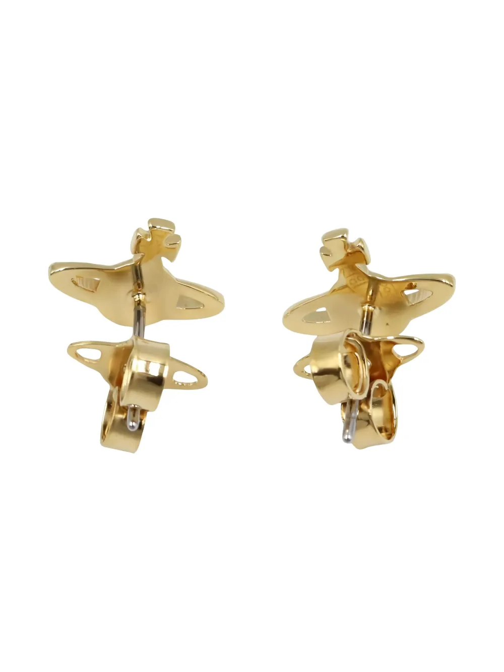 Pre-owned Vivienne Westwood 2020s Orb-shape Earrings In Gold