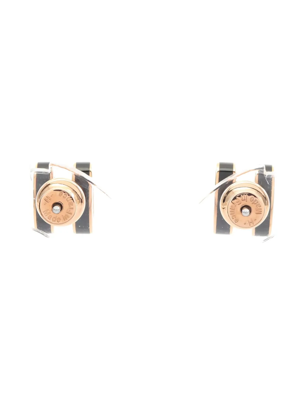 Pre-owned Hermes 2010s Mini Pop H Earrings In Pink