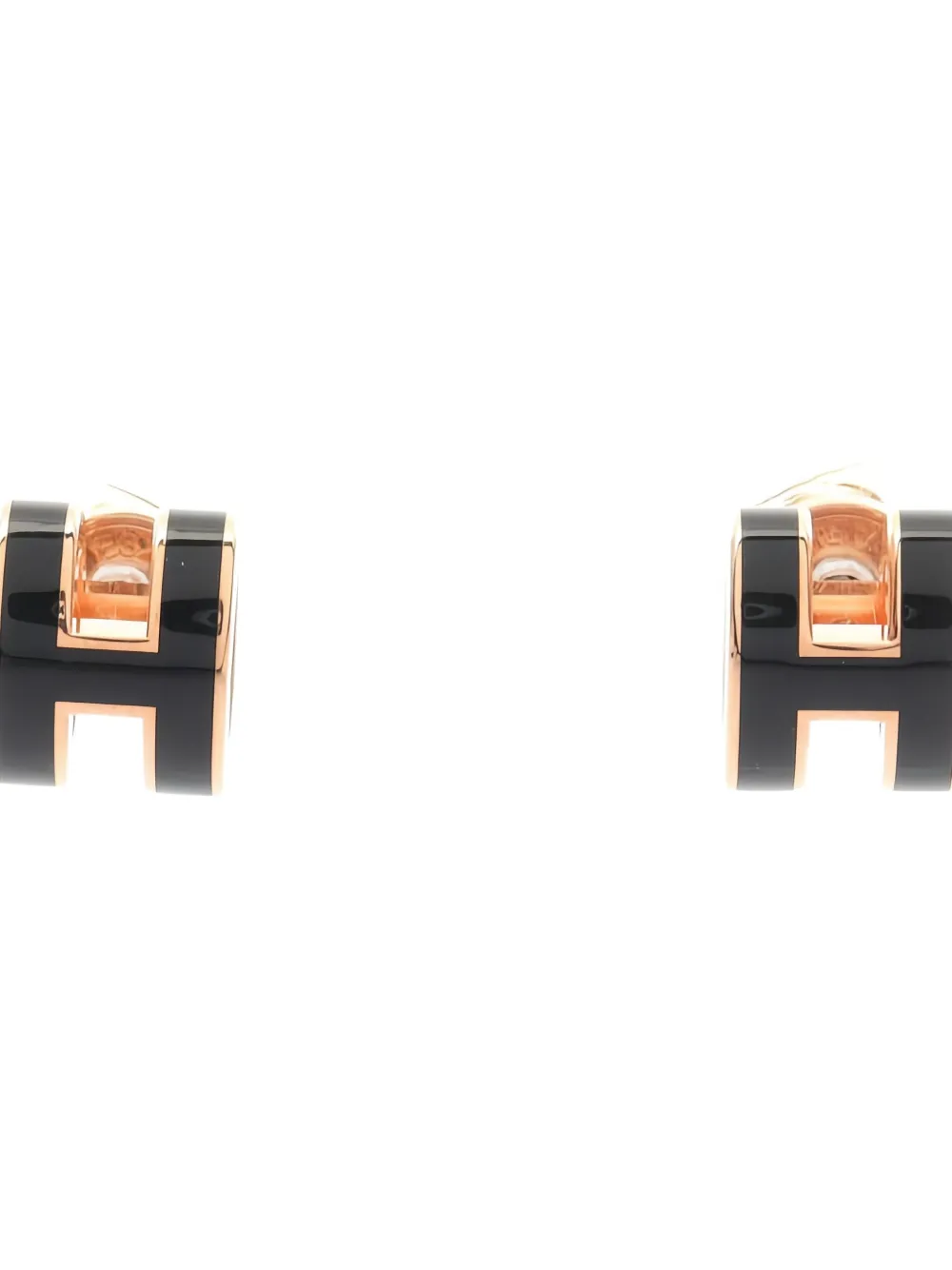 Pre-owned Hermes 2010s Mini Pop H Earrings In Pink