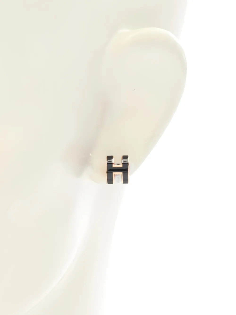 Pre-owned Hermes 2010s Mini Pop H Earrings In Pink