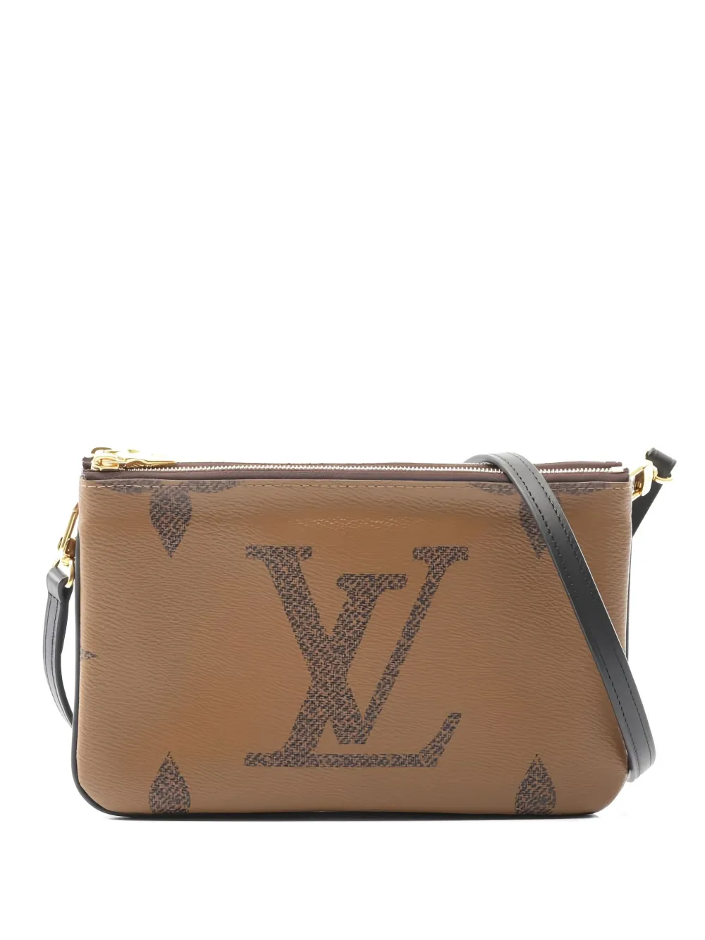 Louis Vuitton Pre-Owned 2020s モノグラム ポシェット ダブルジップ バッグ - ブラウン Louis Vuitton Pre-Owned 2020s モノグラム ポシェット ダブルジップ バッグ - ブラウン