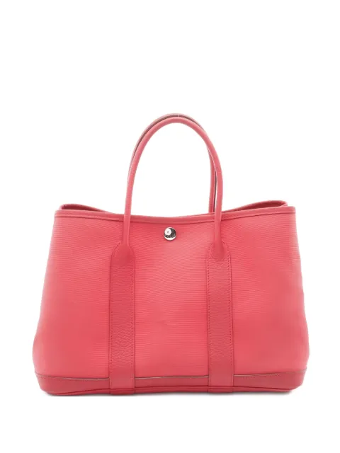 Hermès Pre-Owned 2009 Garden Party leather trim handbag