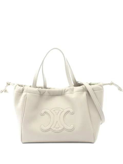Celine Pre-Owned 2010s hippopotamus drawstring leather tote bag