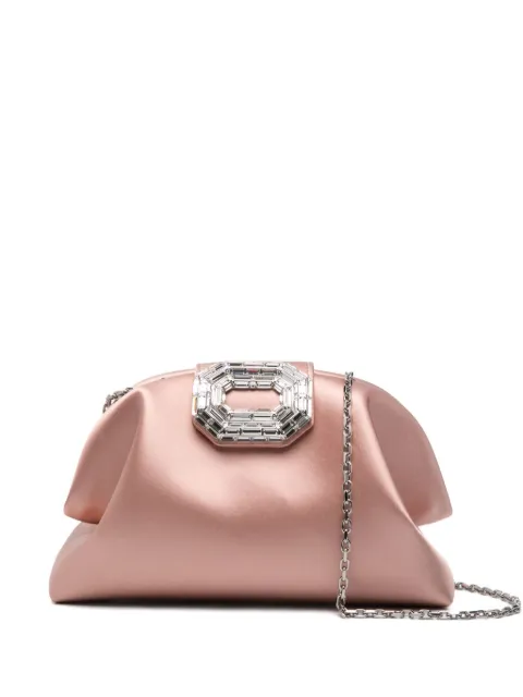 Amina Muaddi Camelia embellished clutch bag