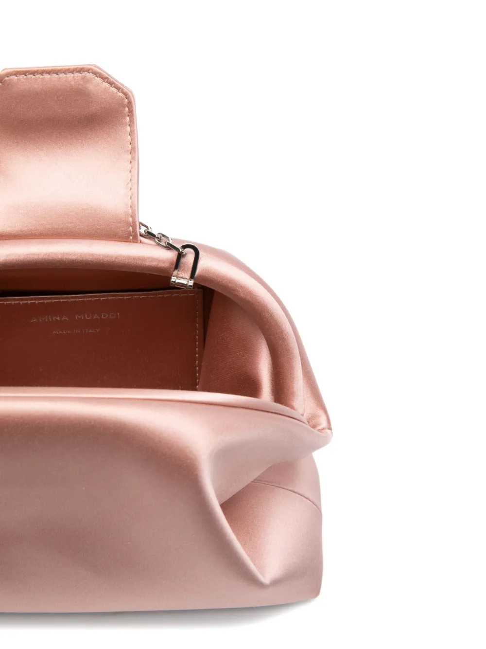 Amina Muaddi Camelia verfraaide clutch Roze