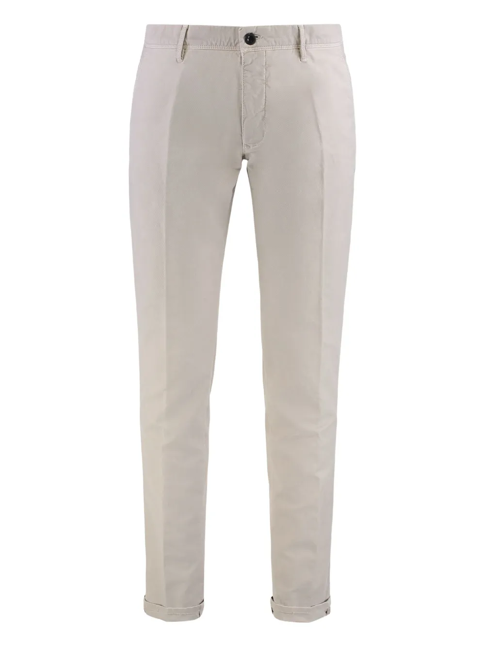 slowear button zip cotton trousers | Neutrals | Image 1