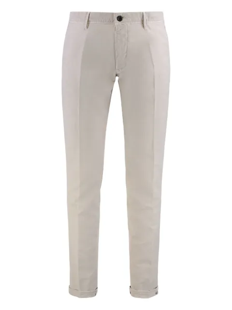 slowear button zip cotton trousers
