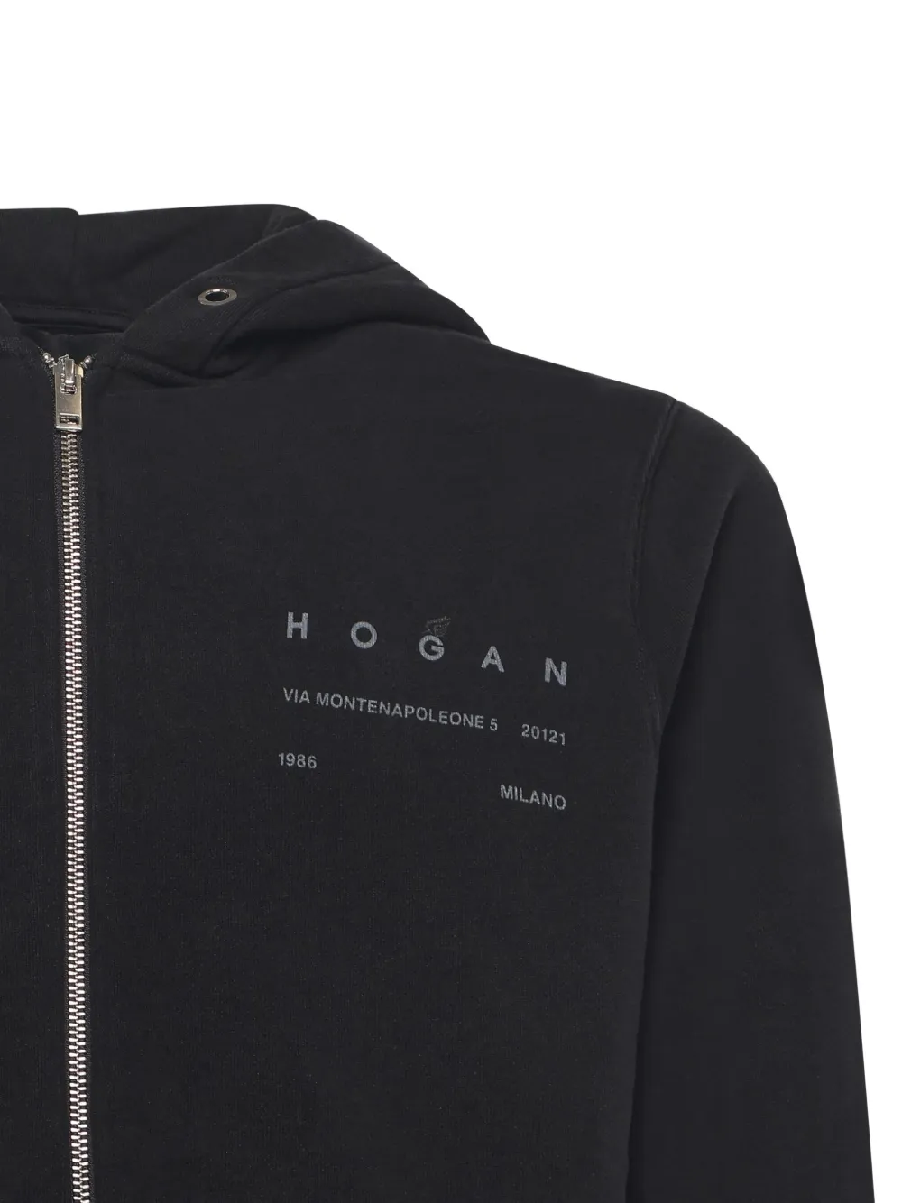Hogan Hoodie met logoprint Zwart