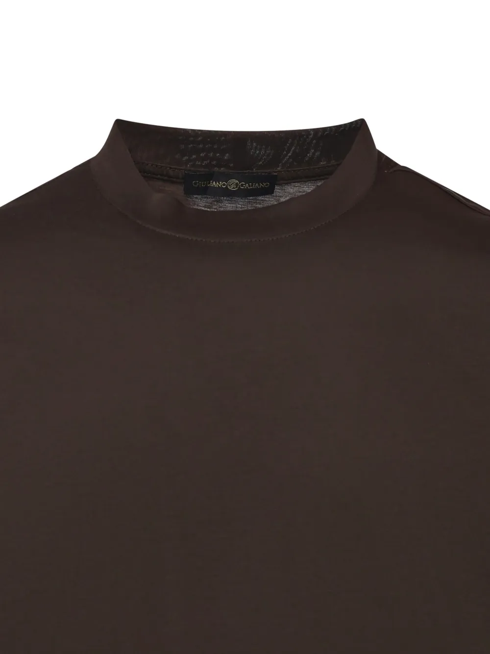 Giuliano Galiano T-shirt met ronde hals en korte mouwen Bruin