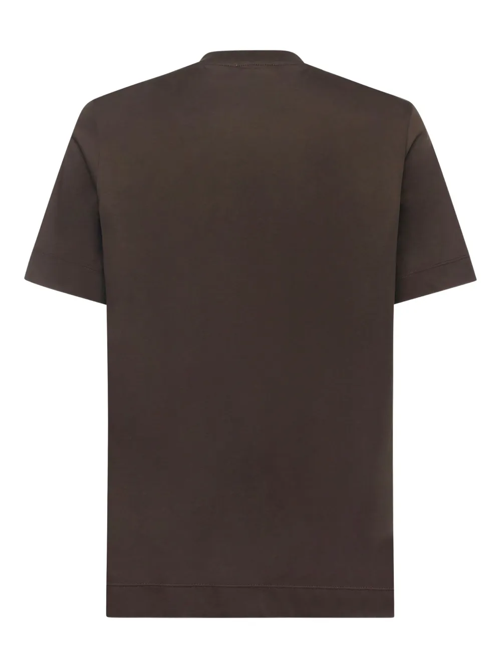 Giuliano Galiano T-shirt met ronde hals en korte mouwen - Bruin