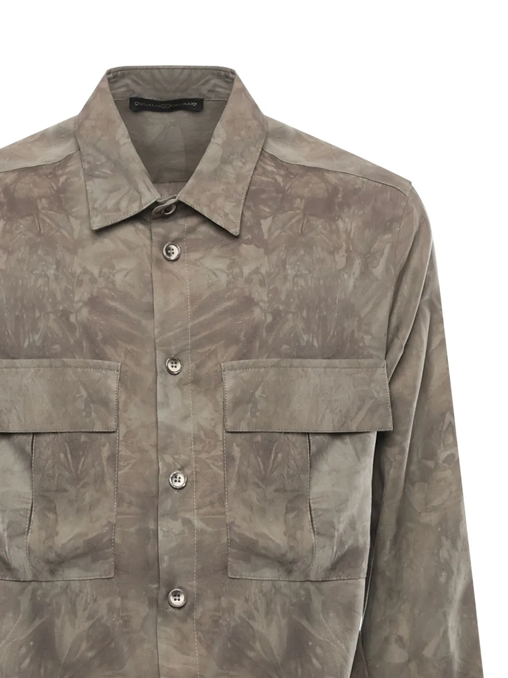 Giuliano Galiano Kito overhemd met opgestikte zak en knopen Grijs