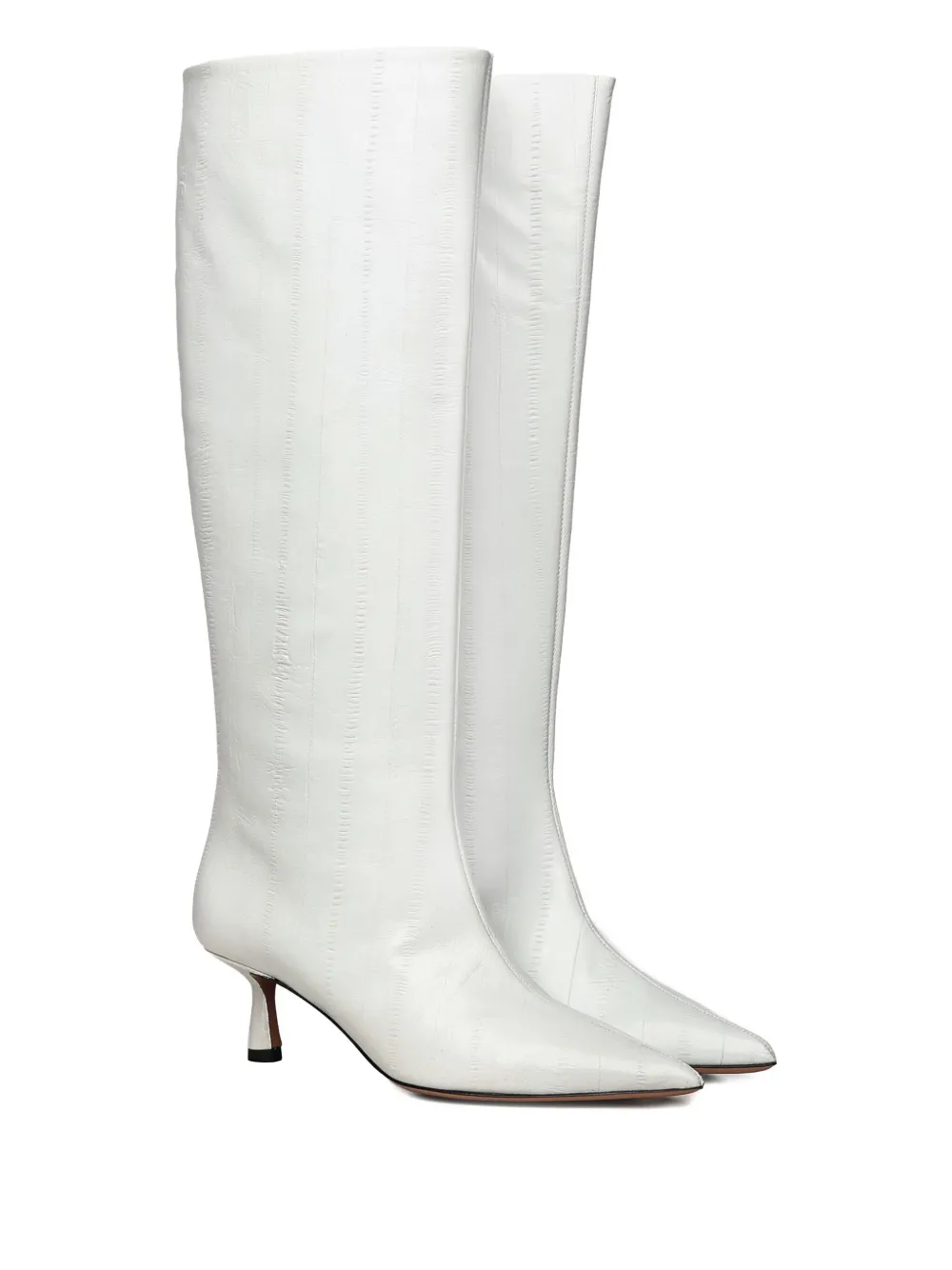 Giuliano Galiano 50mm Jane Pointed Toe Boots In White