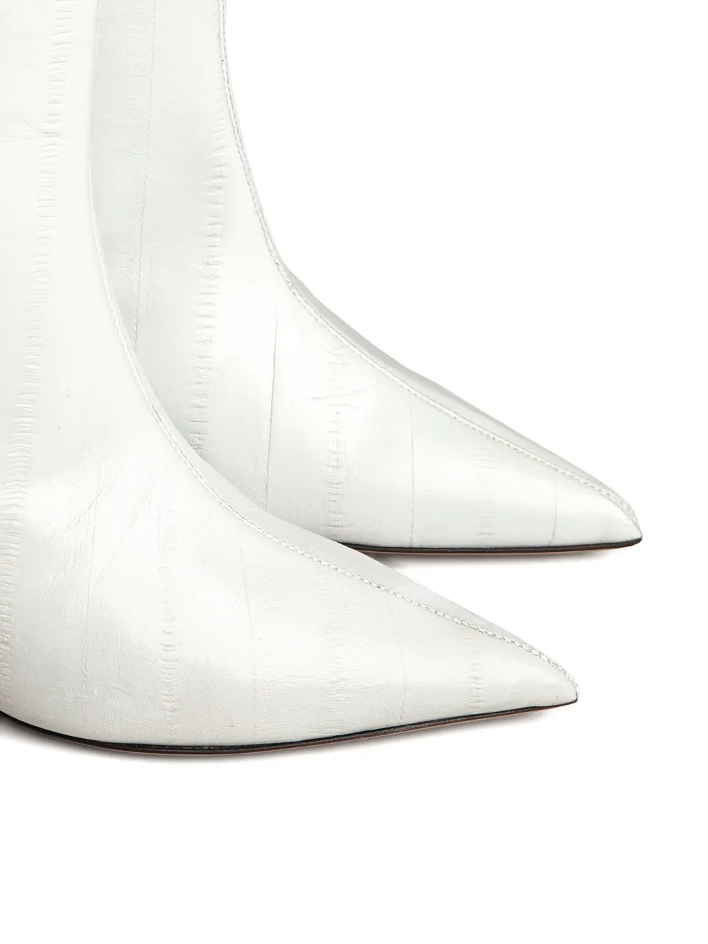 Giuliano Galiano 50mm Jane Pointed Toe Boots In White