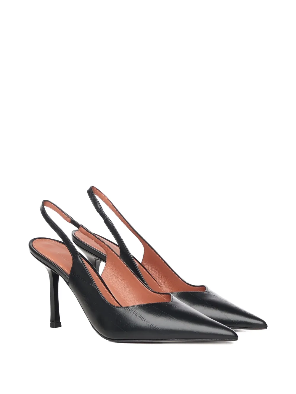 Giuliano Galiano Slingback pumps met puntige neus Zwart