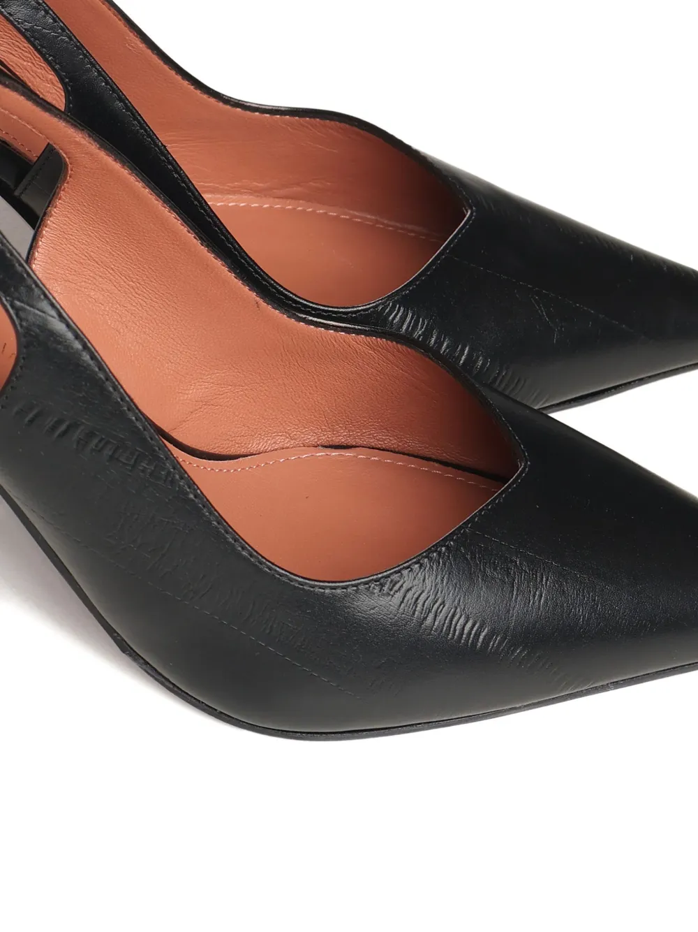 Giuliano Galiano Slingback pumps met puntige neus Zwart