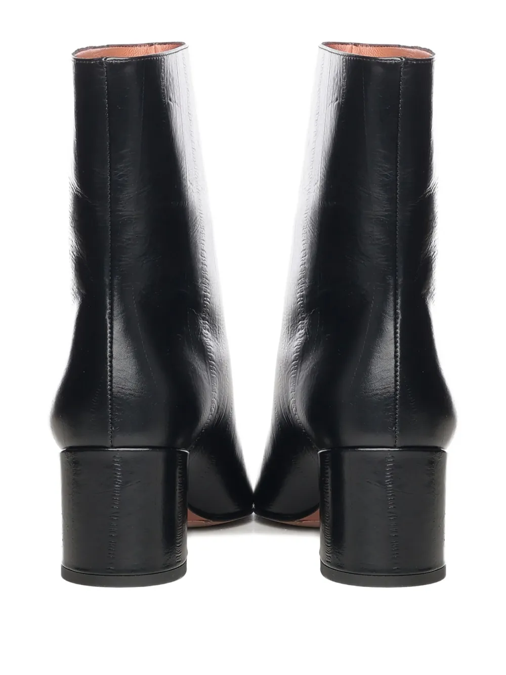 Giuliano Galiano 60 mm Stefy leren enkellaarzen Zwart