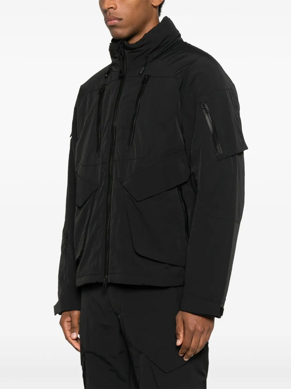 Jg1 Zip Pocket Jacket In Black