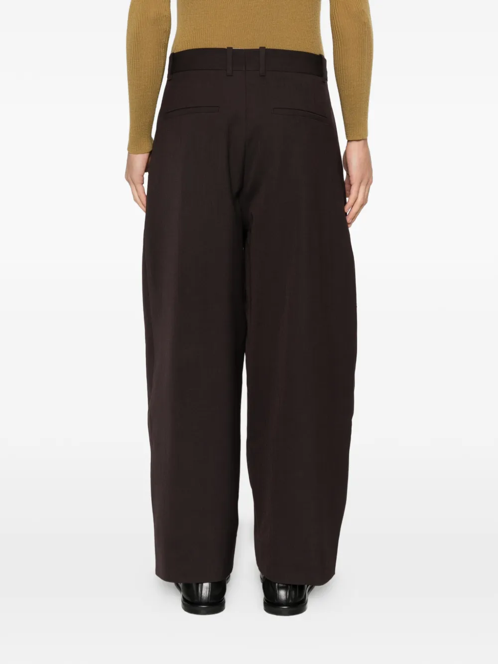 Studio Nicholson Pleated Trousers In Brown