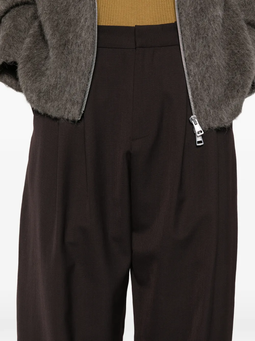 Studio Nicholson Pleated Trousers In Brown