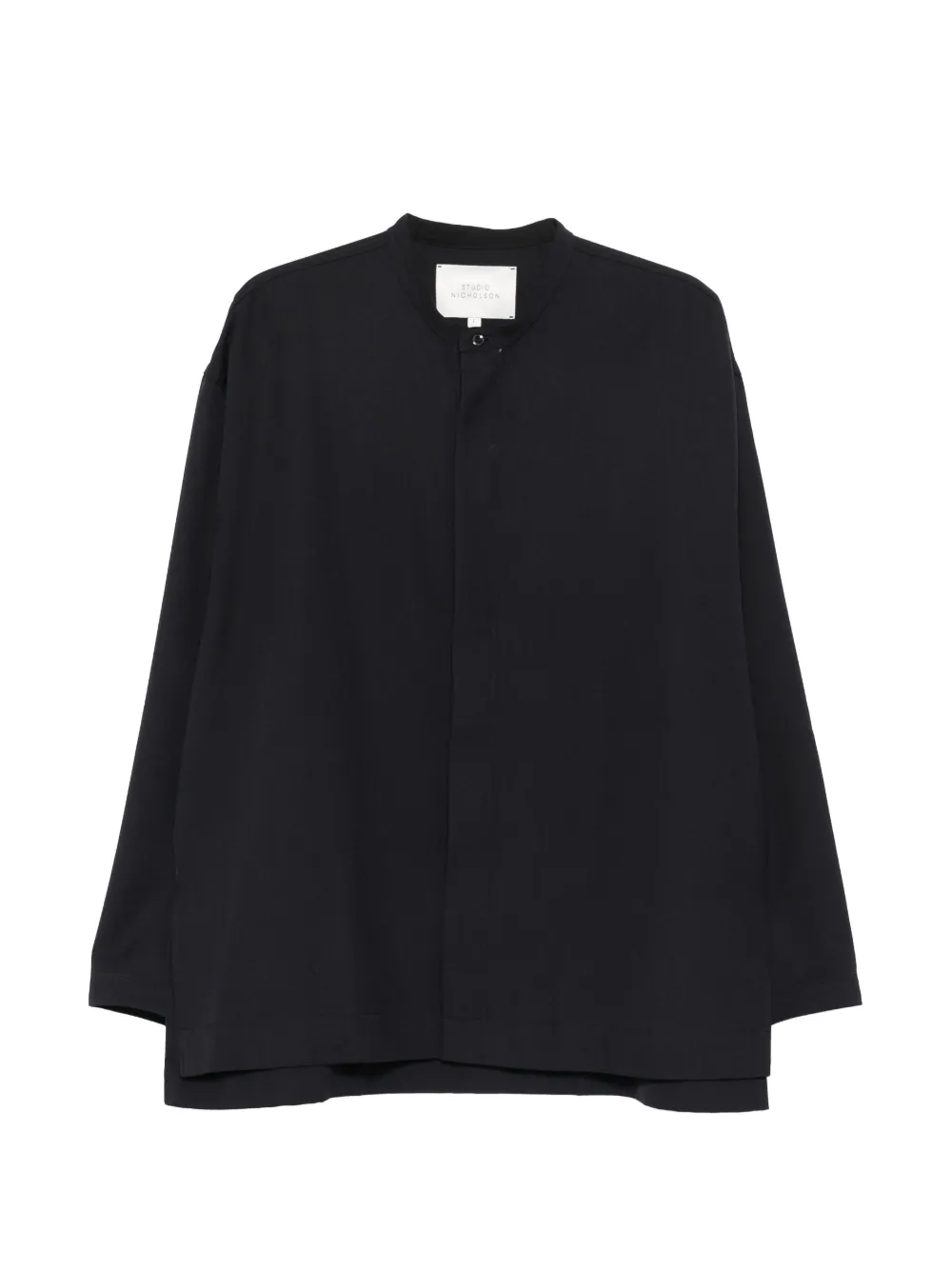 Studio Nicholson collarless shirt - Nero