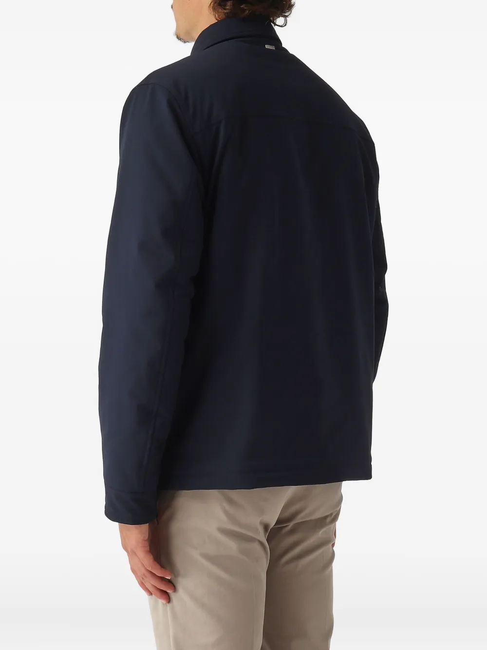 Herno Shirtjack met opgestikte zak Blauw