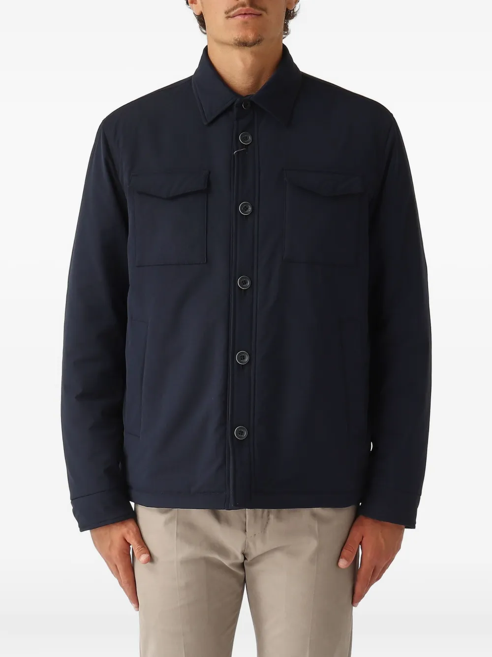 Herno patch-pocket shirt jacket | Blue | Image 1