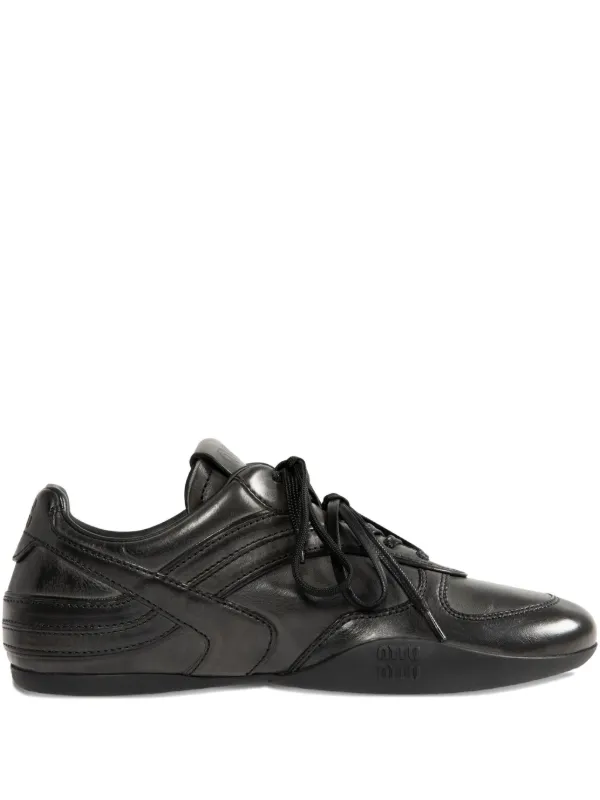Miu Miu lace-up Sneakers | Black | FARFETCH