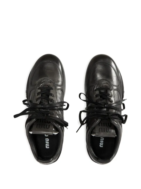 Miu Miu lace-up Sneakers | Black | FARFETCH