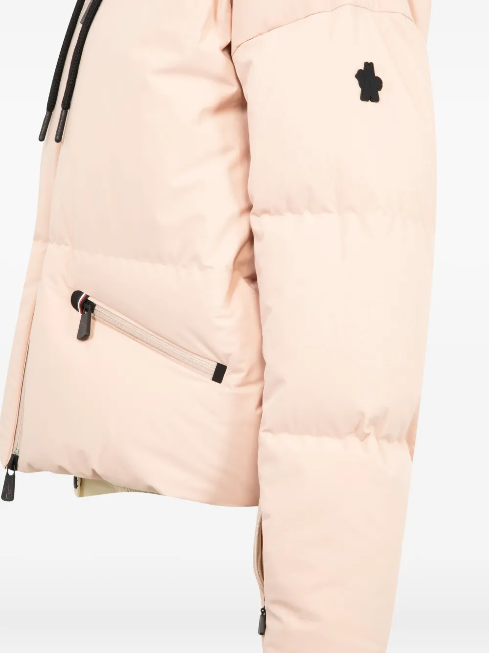 Moncler Allessaz Hooded Ski Jacket In Neutral