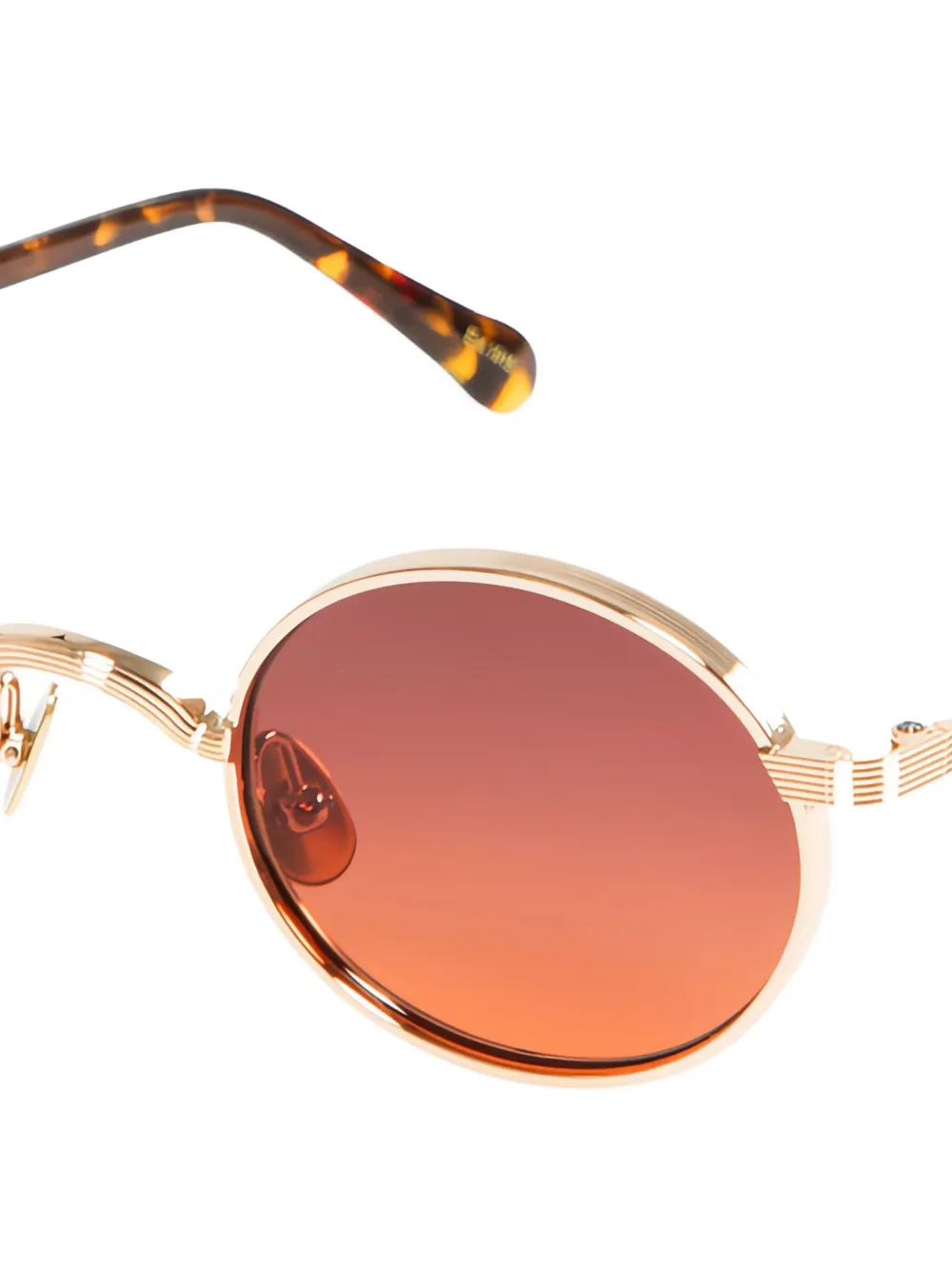 Moscot Moyel zonnebril met rond montuur - Goud