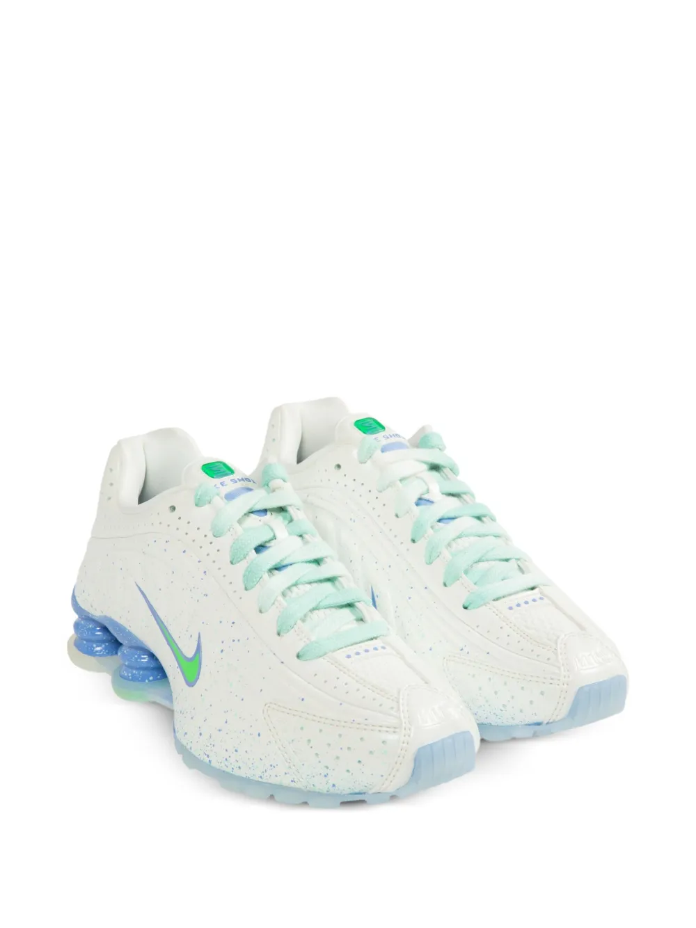 Nike Shox R4 geperforeerde sneakers Wit