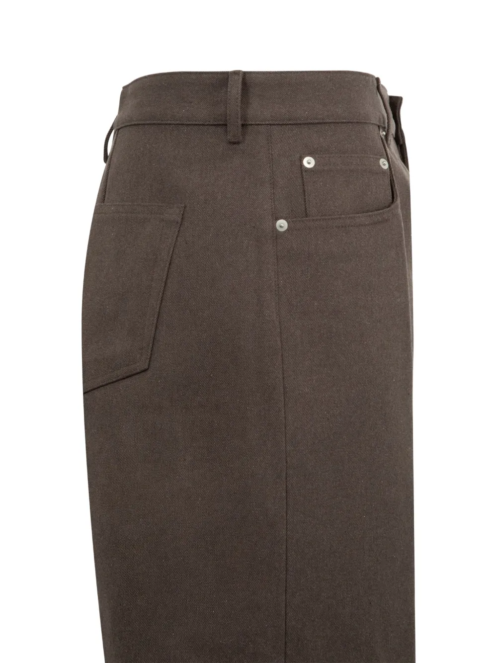 Rick Owens Jeans met knoopsluiting Bruin