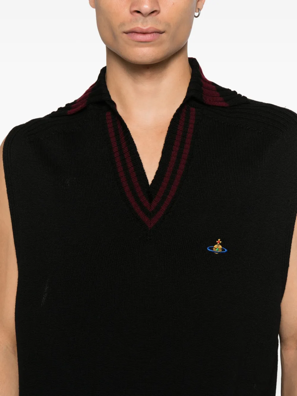 Vivienne Westwood Gebreide spencer met V-hals Zwart