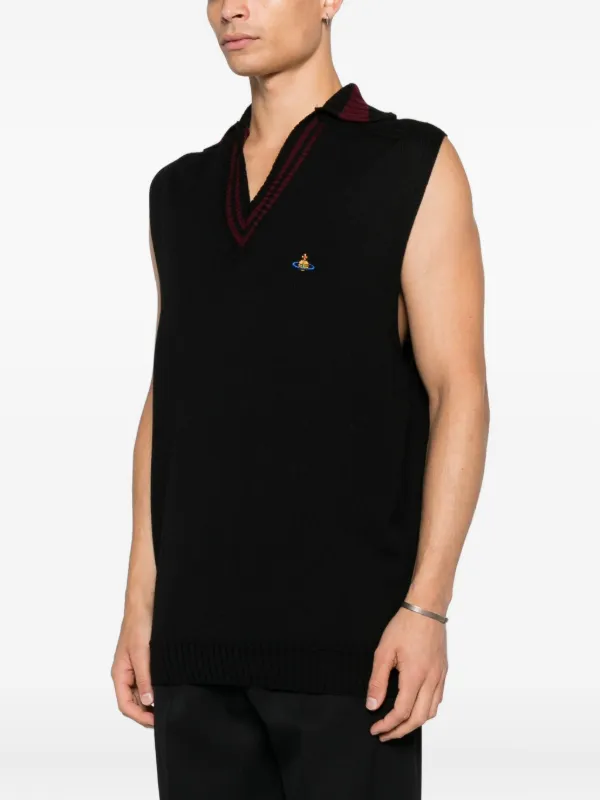 Vivienne Westwood Vネック ニットベスト | ブラック | FARFETCH JP