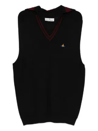Vivienne Westwood Vネック ニットベスト | ブラック | FARFETCH JP