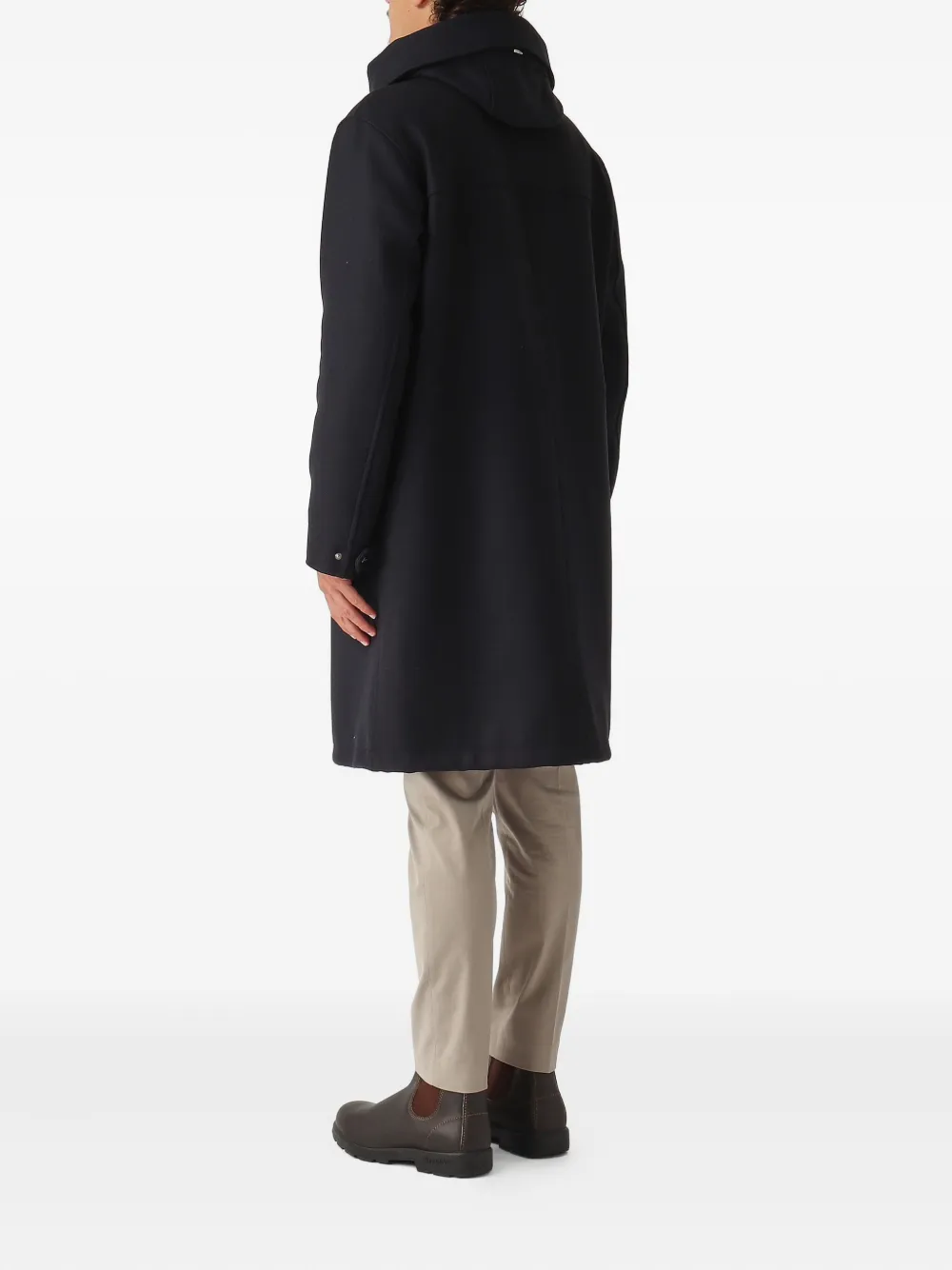 Herno Parka met capuchon en rits Blauw