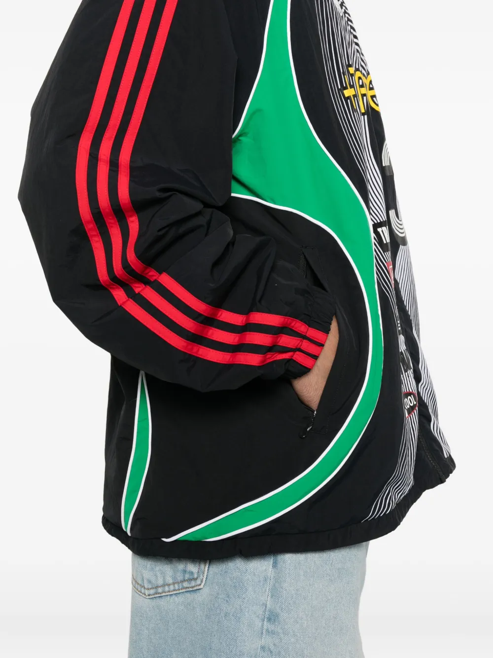 adidas Teamgeist gestreept jack Zwart