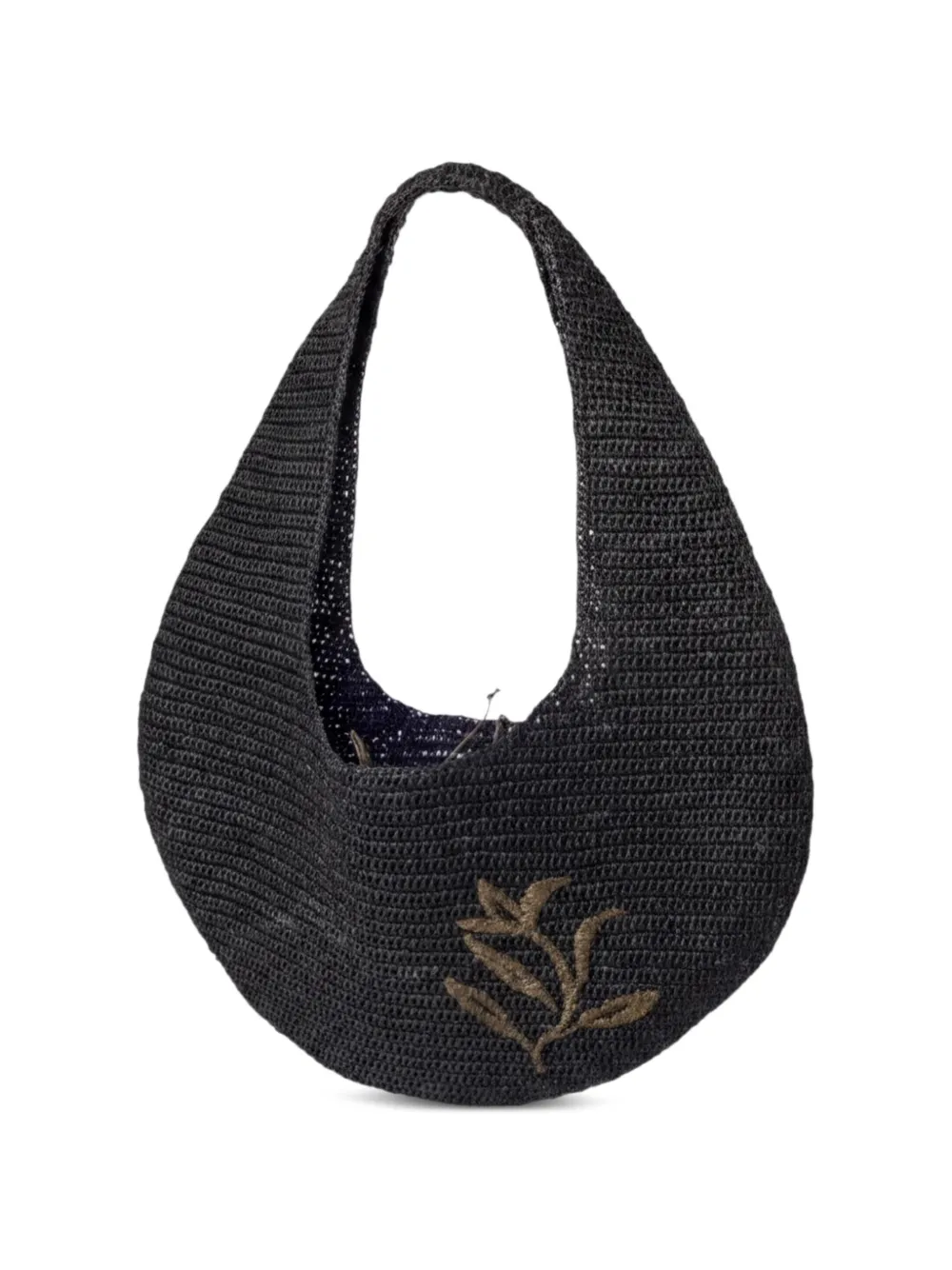 Gabriele Frantzen floral-embroidered shoulder bag - Nero