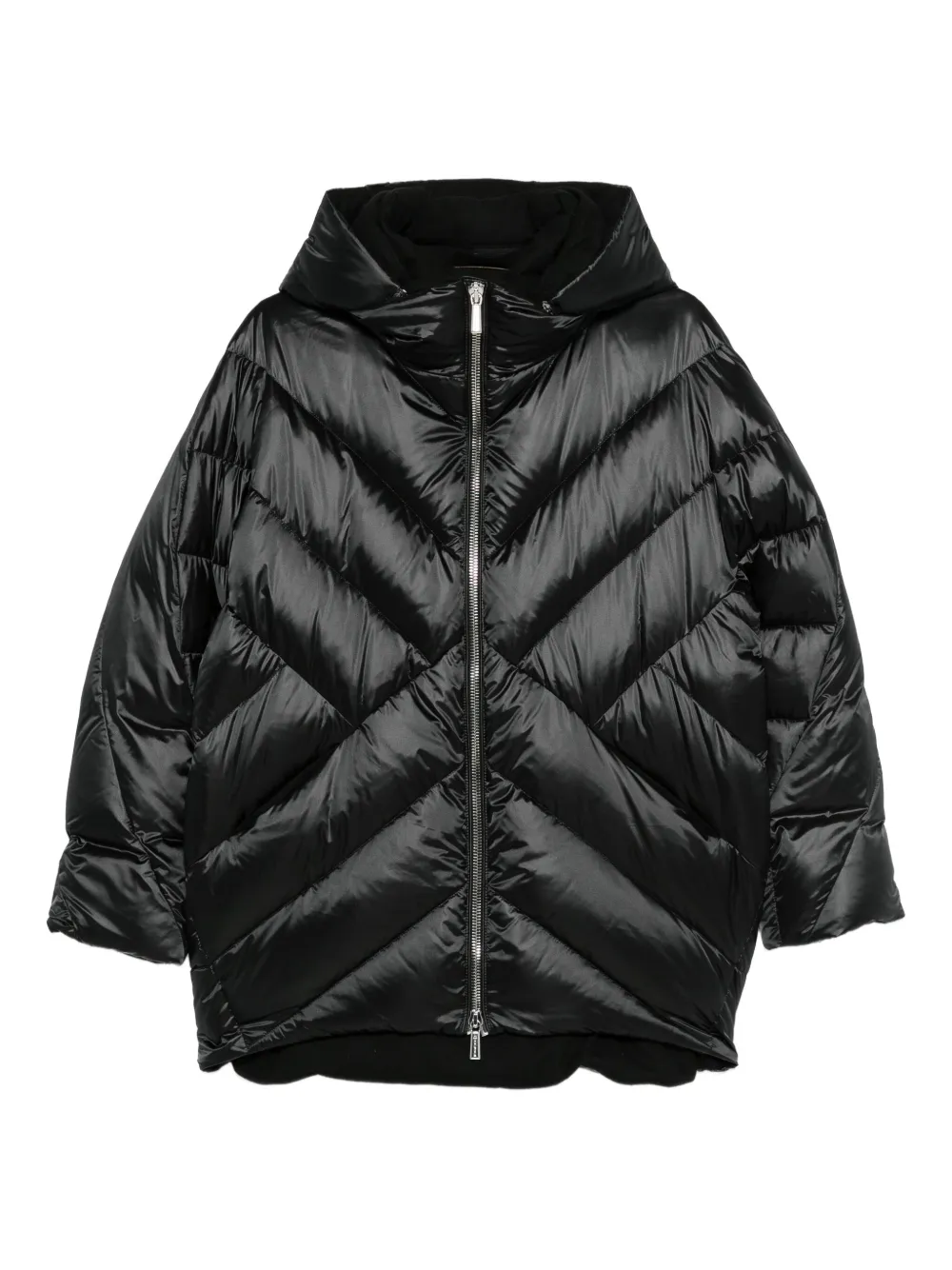Moorer Wanita-hc Zip-fastening Coat In Black