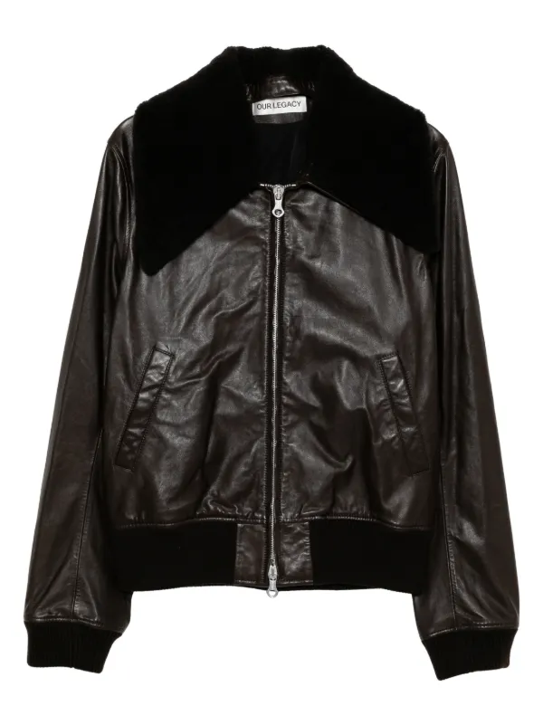 【OURLEGACY 】PHAROS　BOMBER　UMBER　BROWN Our Legacy - Pharos Bomber Malleable Black Bull Hide