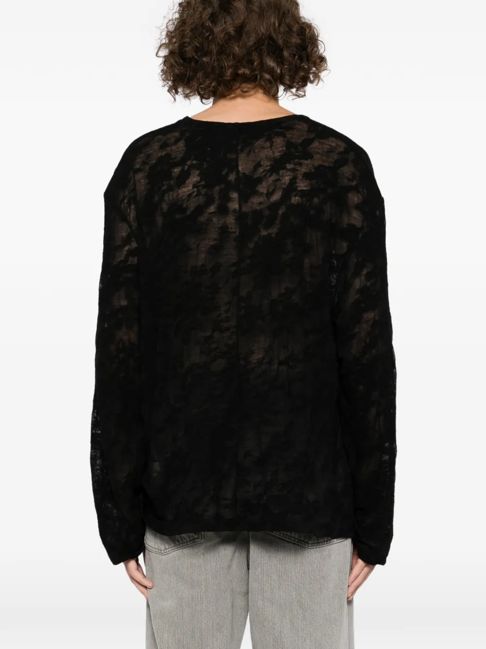 OUR LEGACY U-neck top Zwart