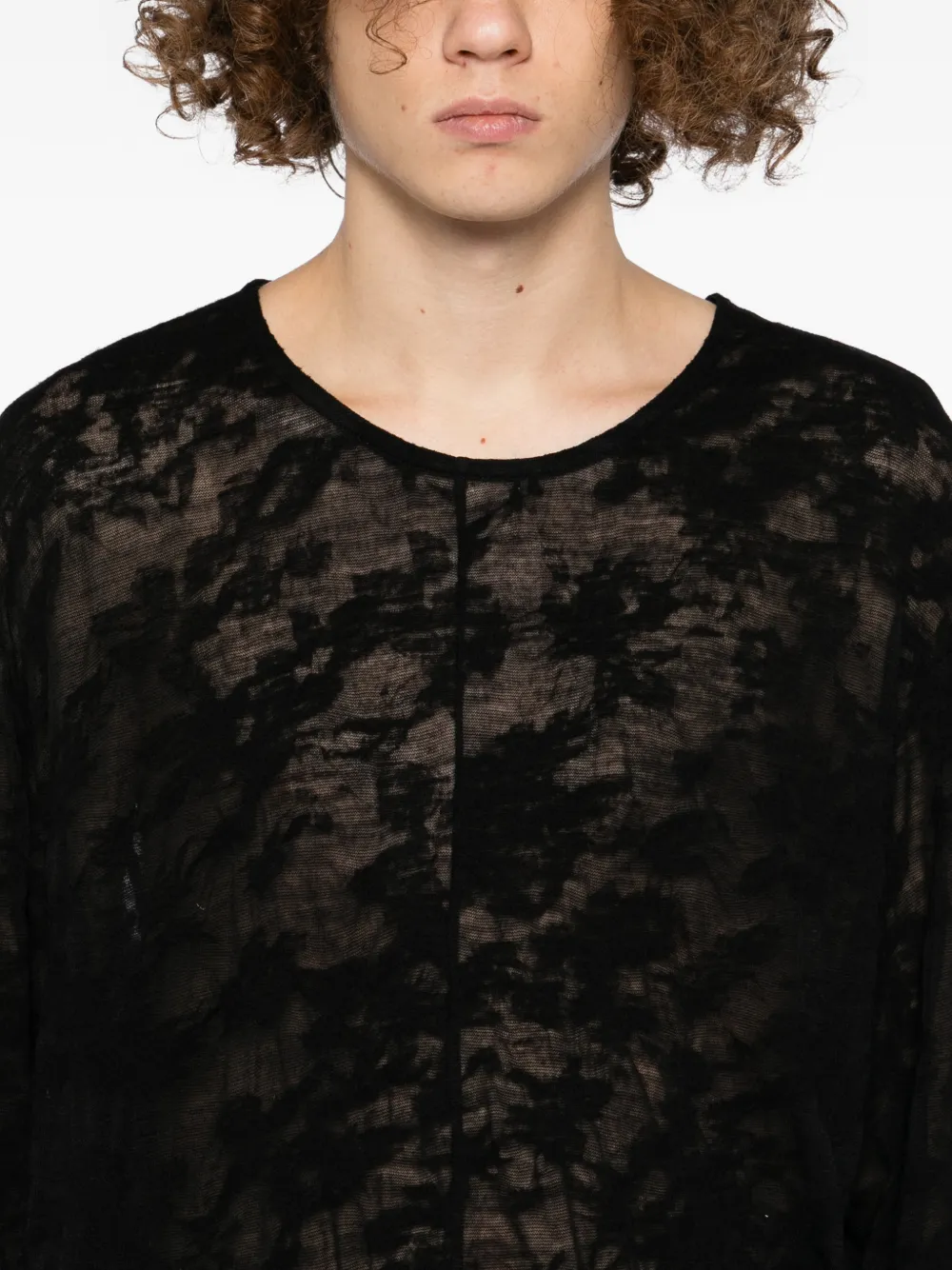 OUR LEGACY U-neck top Zwart