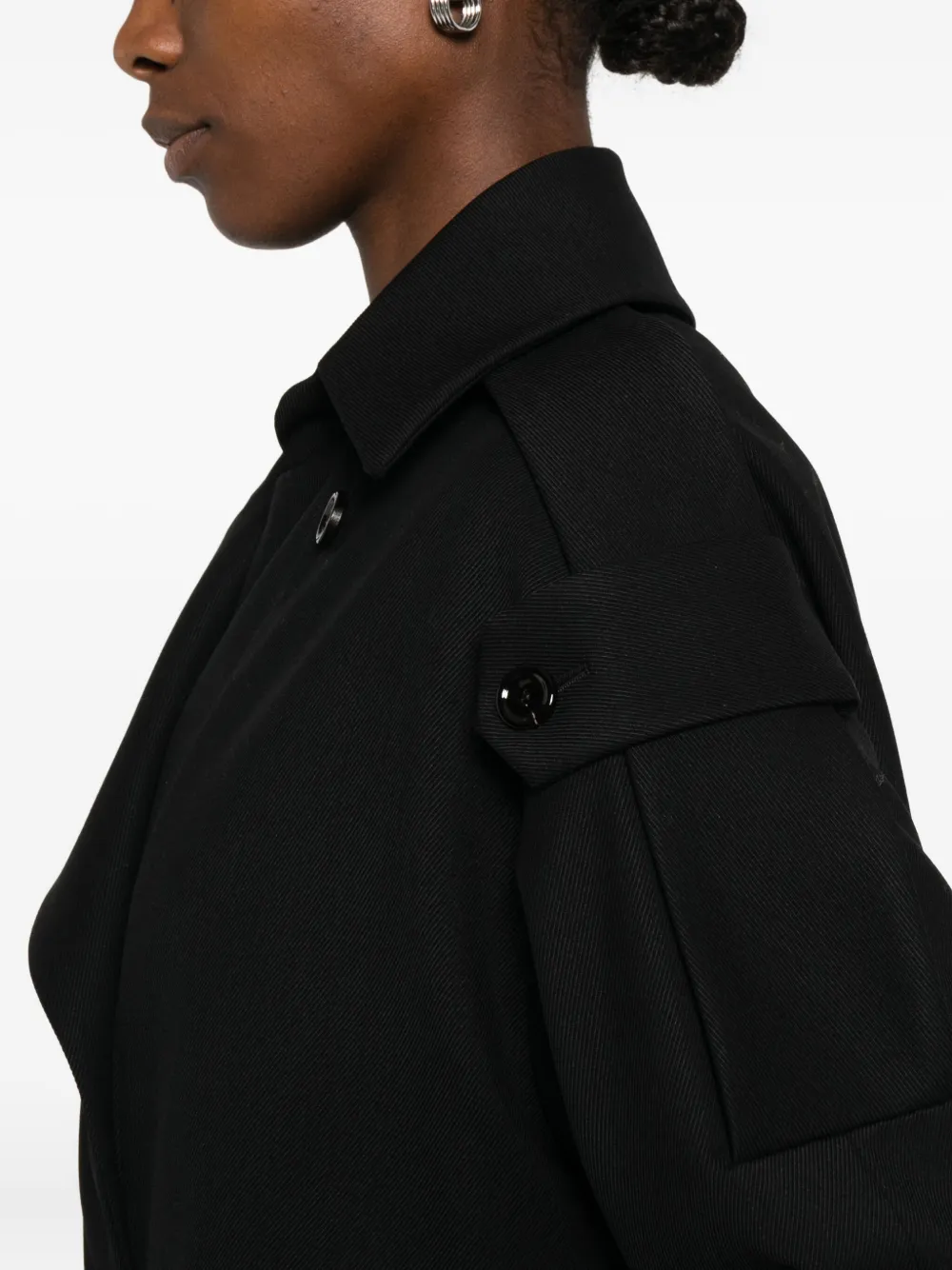Lardini Double-breasted Belted Trench Coat In Black