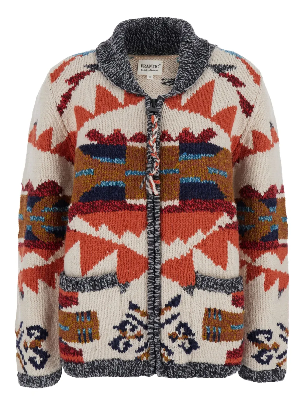 FRANTIC Cardigan con stampa - Toni neutri