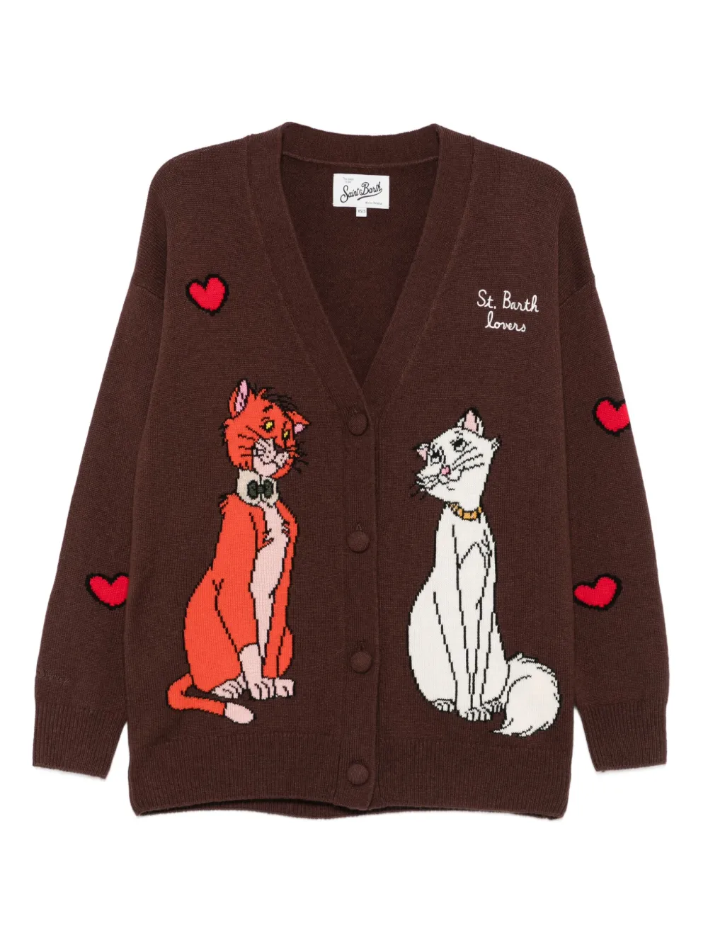 MC2 Saint Barth キャットインターシャ カーディガン - ブラウン MC2 Saint Barth キャットインターシャ カーディガン - ブラウン