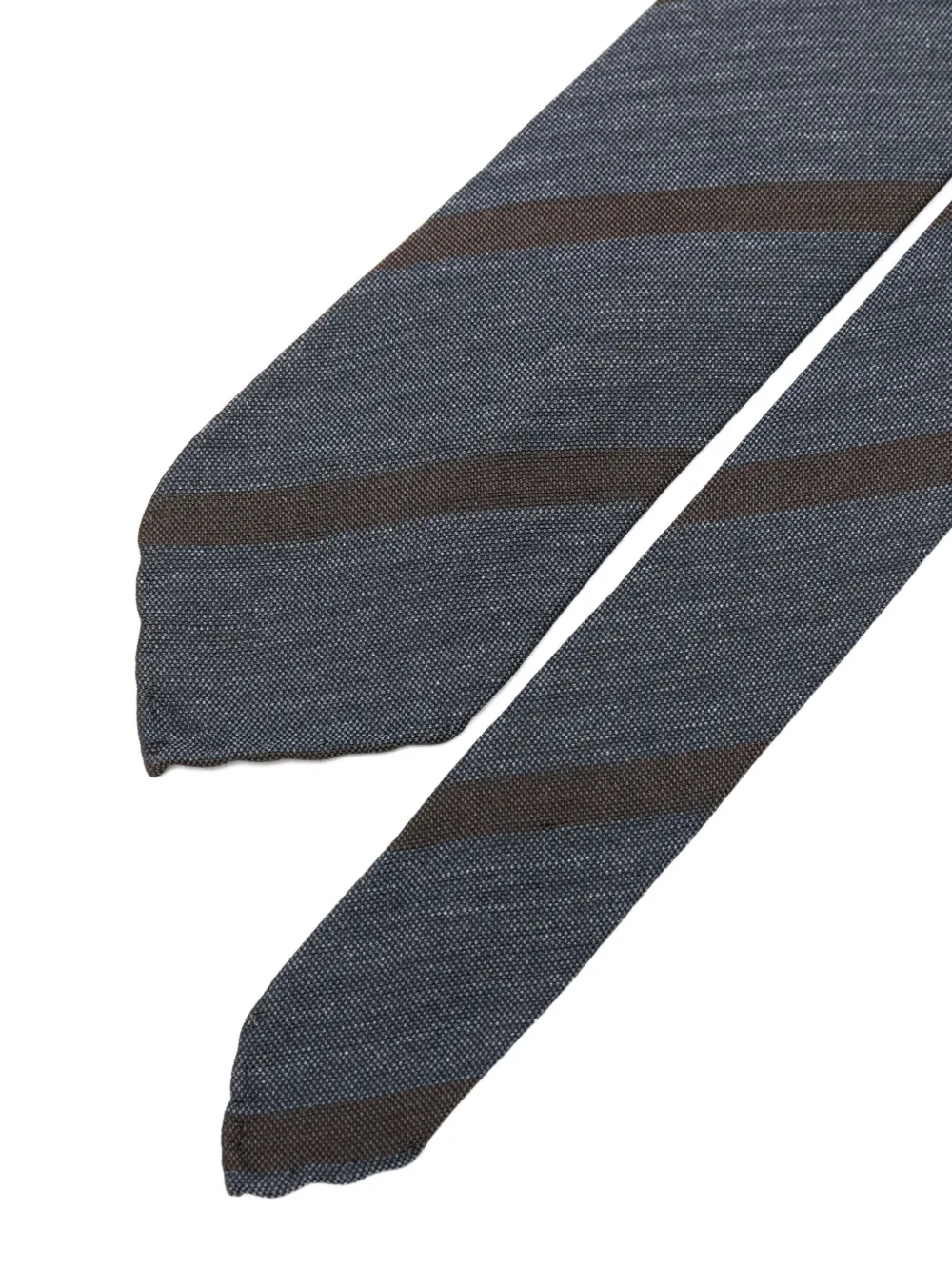 Dell'oglio Gestreepte stropdas Grijs