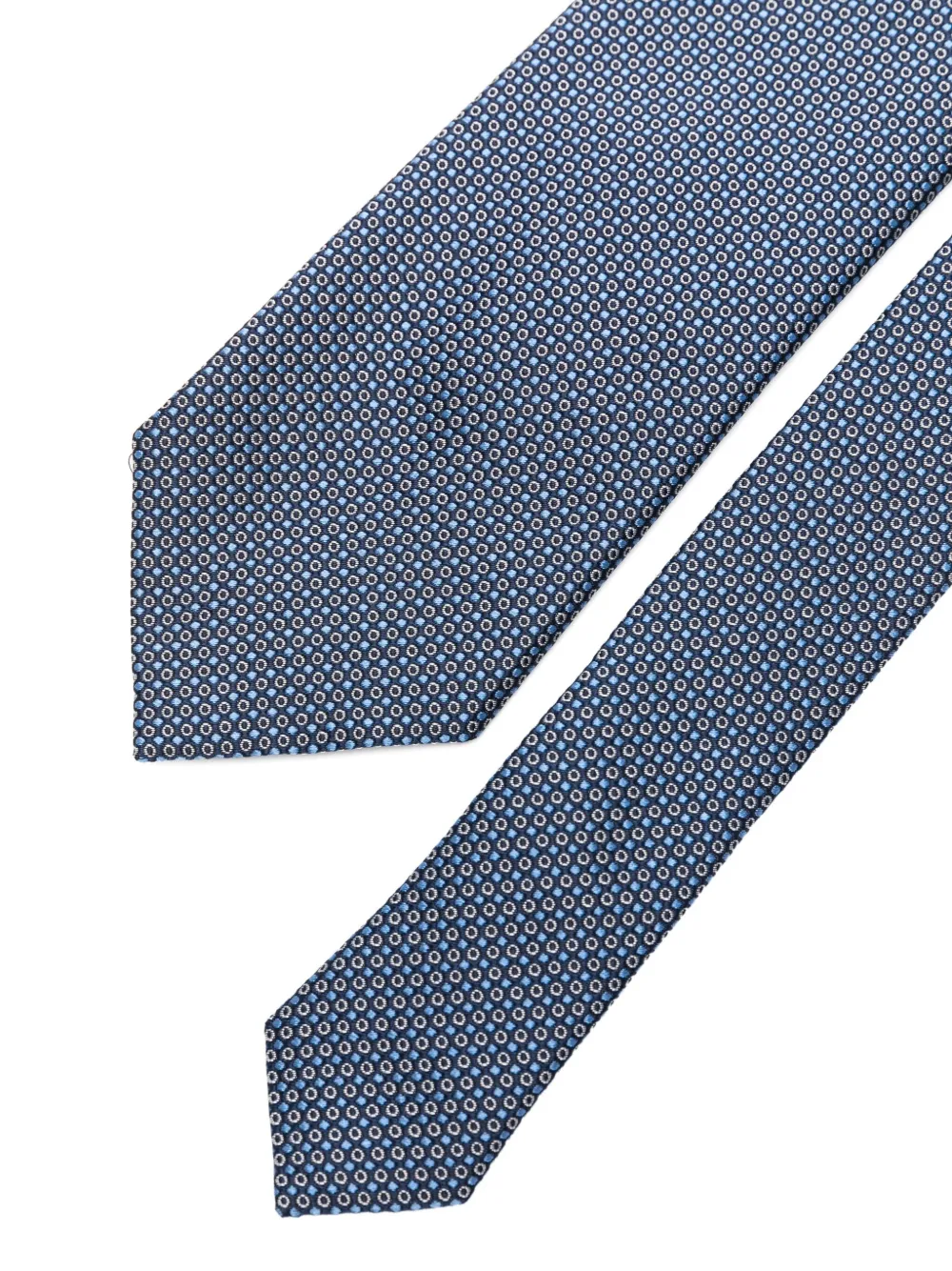 Zegna Stropdas met patroon Blauw